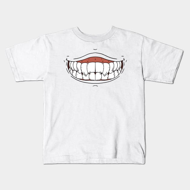 Smile More (teeth) Kids T-Shirt by Adaser